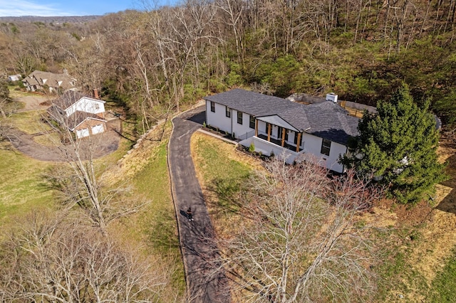 6611 Ellesmere Rd, Nashville, TN 37205 - view from above of property featuring a forest