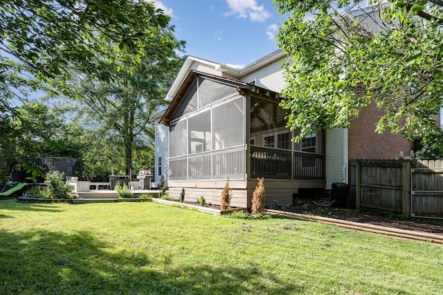 909 Miranda Pl, Franklin, TN 37067 - back of house with a sunroom