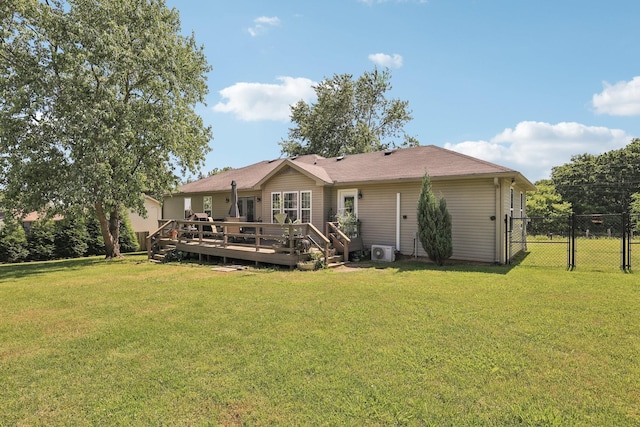 2277 Belotes Ferry Rd, Lebanon, TN 37087 - rear view of house with a deck and a gate