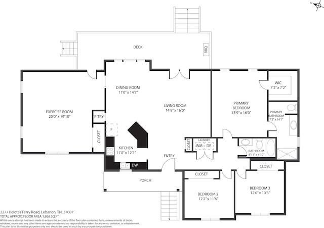 2277 Belotes Ferry Rd, Lebanon, TN 37087 - room layout