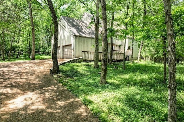 556 Lakeshore Dr, Old Hickory, TN 37138 - view of yard featuring a garage and driveway