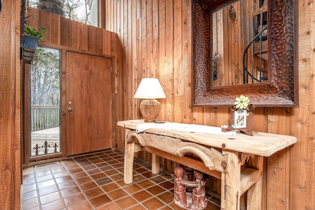 556 Lakeshore Dr, Old Hickory, TN 37138 - entryway featuring wood walls and tile patterned flooring