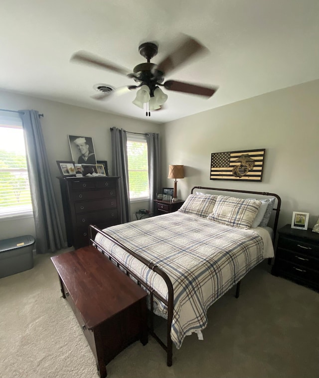 415 Ashley Ln, Kingston Springs, TN 37082 - carpeted bedroom featuring a ceiling fan