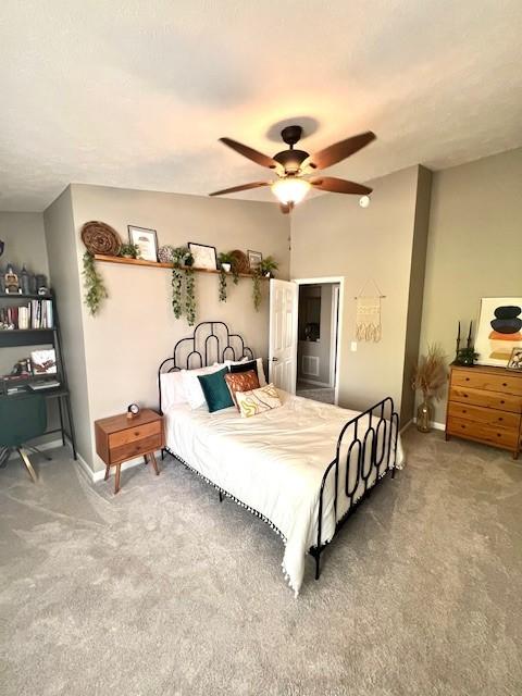 1011 Wolves Den Pl, Murfreesboro, TN 37128 - bedroom with light colored carpet, baseboards, and ceiling fan
