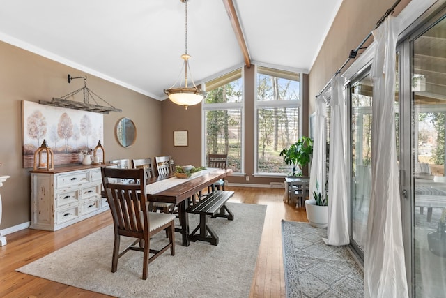 209 Woods Dr, Columbia, TN 38401 - dining area with wood finished floors, ornamental molding, and baseboards