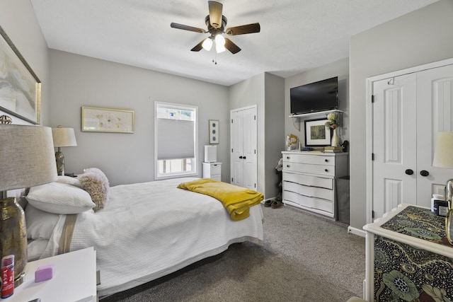 103 Lockhart St, Dickson, TN 37055 - bedroom with carpet floors, two closets, and ceiling fan