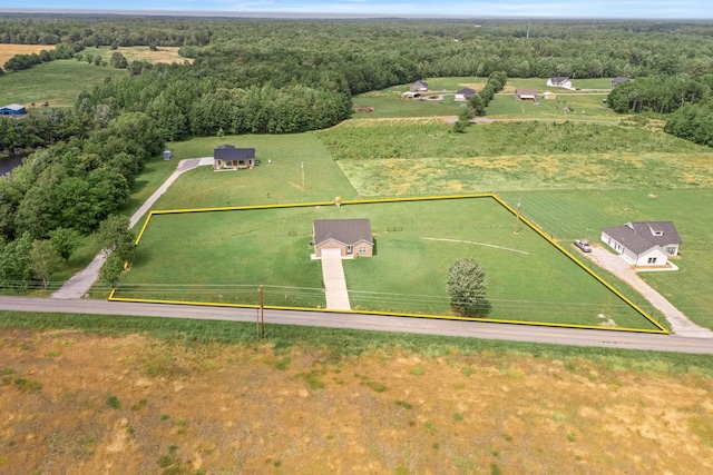1130 Ferrells Loop Rd, Beechgrove, TN 37018 - aerial view of sparsely populated area with a forest and property parcel outlined