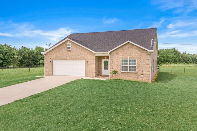 1130 Ferrells Loop Rd, Beechgrove, TN 37018 - view of front of house with brick siding, concrete driveway, a garage, and roof with shingles