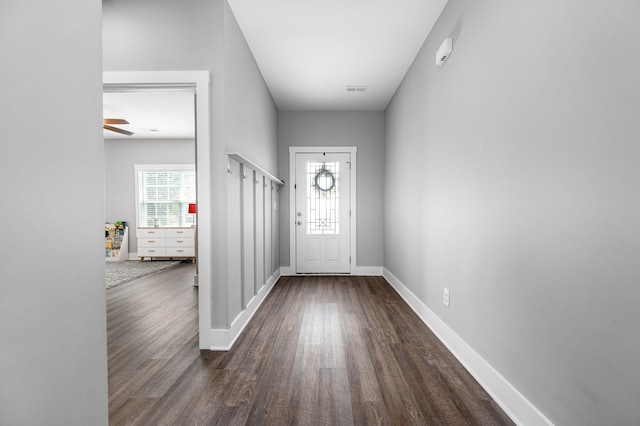 1130 Ferrells Loop Rd, Beechgrove, TN 37018 - entryway featuring wood finished floors and baseboards