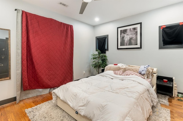 3802B Hutson Ave, Nashville, TN 37216 - bedroom featuring wood finished floors, ceiling fan, baseboards, and recessed lighting