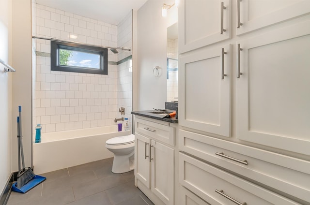 3802B Hutson Ave, Nashville, TN 37216 - bathroom with tile patterned flooring, toilet, vanity, and shower / tub combination