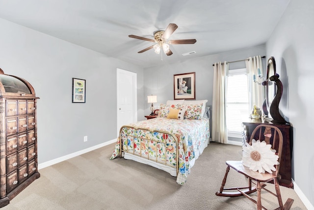 113 Abbeywood Dr, Nashville, TN 37215 - bedroom with carpet floors, baseboards, and a ceiling fan