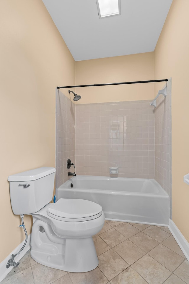 55 Revere Park, Nashville, TN 37205 - bathroom with tile patterned floors, toilet, baseboards, and bathing tub / shower combination