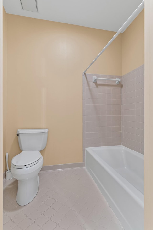 55 Revere Park, Nashville, TN 37205 - bathroom featuring toilet, tile patterned floors, baseboards, and  shower combination