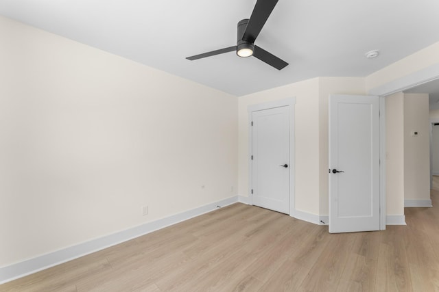 211 Porter St Unit 211, Winchester, TN 37398 - unfurnished bedroom with light wood-style flooring, baseboards, and a ceiling fan