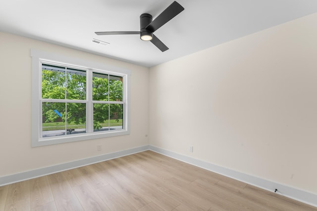 211 Porter St Unit 211, Winchester, TN 37398 - spare room with light wood-style floors, ceiling fan, and baseboards
