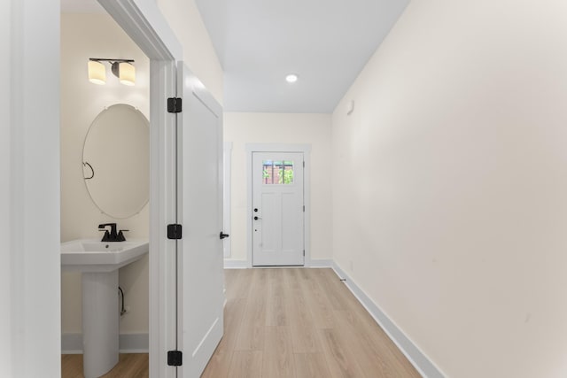 213 S Porter St Unit 213, Winchester, TN 37398 - hallway featuring light wood-type flooring, baseboards, and recessed lighting