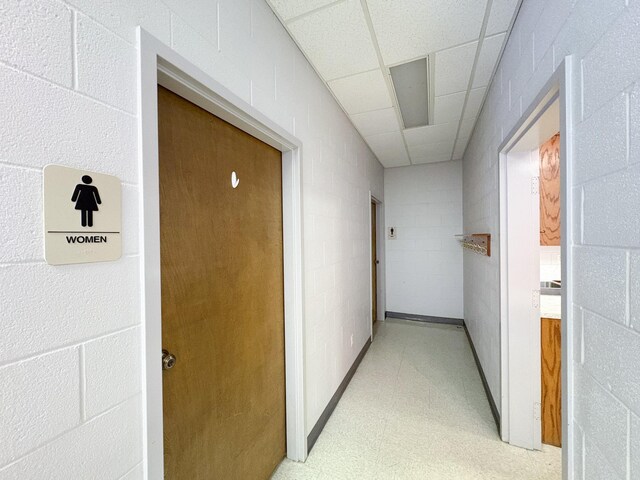 110 Hankins Rd, Hohenwald, TN 38462 - hall with light flooring and a paneled ceiling