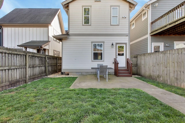 6214A California Ave, Nashville, TN 37209 - rear view of property with entry steps and a patio