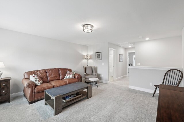 3706 Bonnie Blue Ct, Rockvale, TN 37153 - carpeted living area featuring baseboards and recessed lighting
