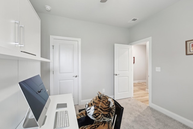 3706 Bonnie Blue Ct, Rockvale, TN 37153 - home office with light carpet and baseboards