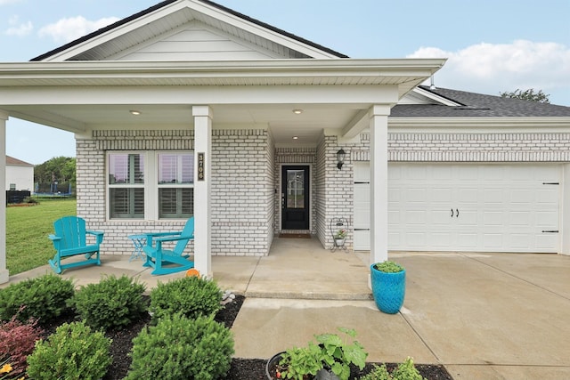 3706 Bonnie Blue Ct, Rockvale, TN 37153 - view of front of house featuring an attached garage, brick siding, driveway, and roof with shingles