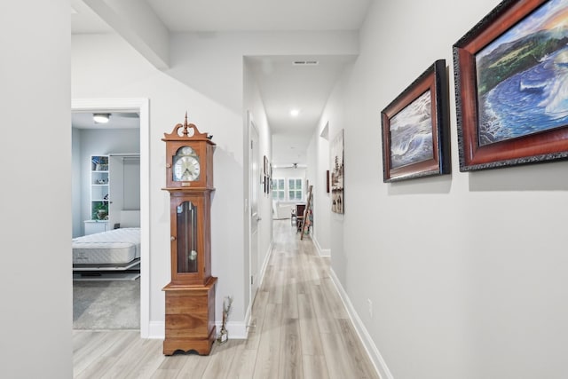 3706 Bonnie Blue Ct, Rockvale, TN 37153 - hallway with light wood-style flooring and baseboards