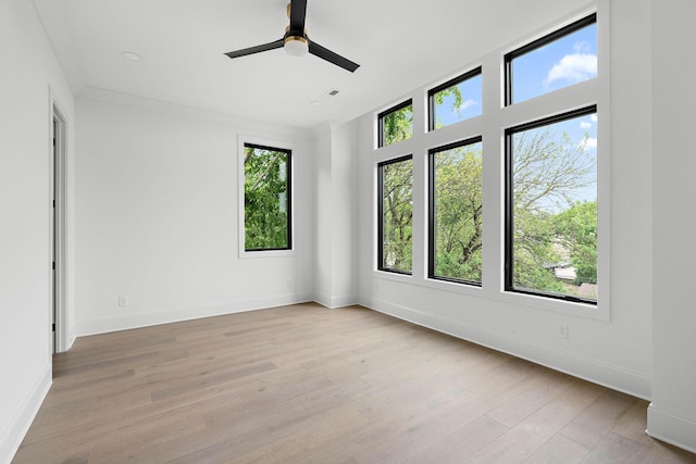219 Chamberlin St, Nashville, TN 37209 - unfurnished room featuring light wood-style floors, ceiling fan, and baseboards