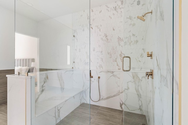219 Chamberlin St, Nashville, TN 37209 - bathroom with a marble finish shower