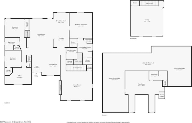 1007 Fairways Dr, Greenbrier, TN 37073 - view of floor plan / room layout