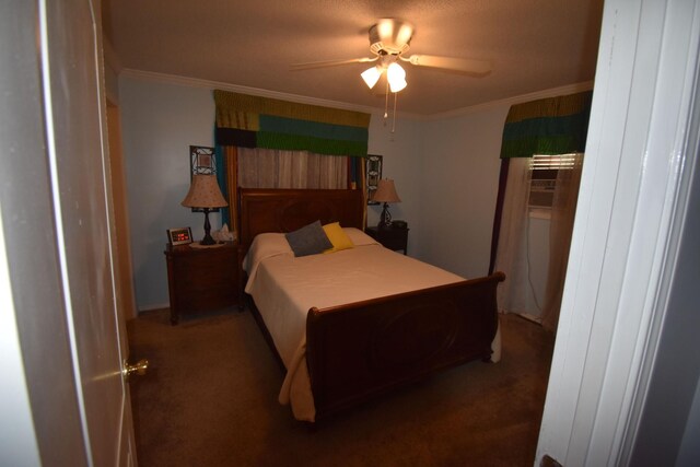 131 Scott Rd, Harriman, TN 37748 - carpeted bedroom with ornamental molding and a ceiling fan
