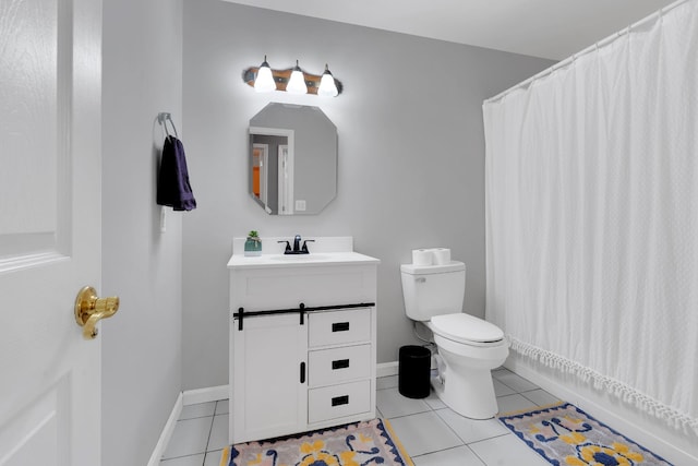 462 Clifford Dykes Rd, Tracy City, TN 37387 - bathroom featuring tile patterned flooring, toilet, vanity, and baseboards