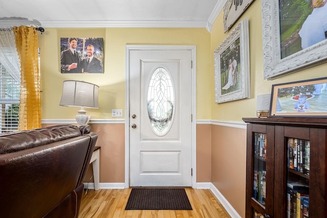 155 Deer Cir, Estill Springs, TN 37330 - entryway featuring wood finished floors, baseboards, and crown molding