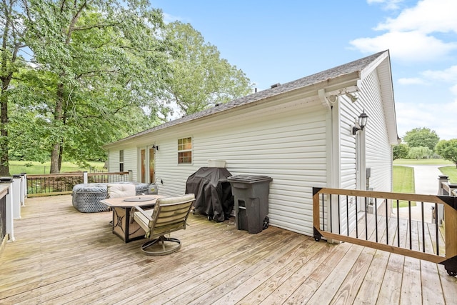 155 Deer Cir, Estill Springs, TN 37330 - wooden terrace featuring an outdoor fire pit