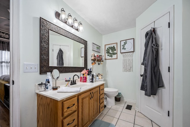 155 Deer Cir, Estill Springs, TN 37330 - bathroom with vanity, tile patterned floors, and toilet