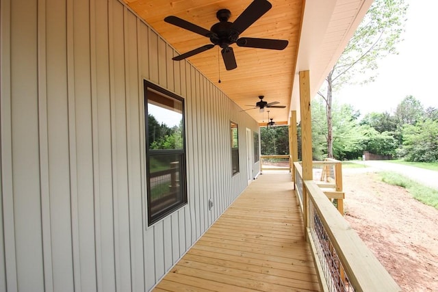 70 River Oaks Dr, Sparta, TN 38583 - wooden terrace featuring ceiling fan