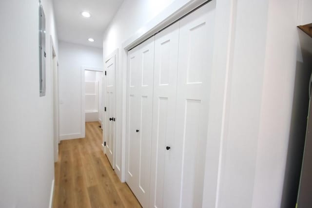 70 River Oaks Dr, Sparta, TN 38583 - hallway featuring light wood finished floors and recessed lighting
