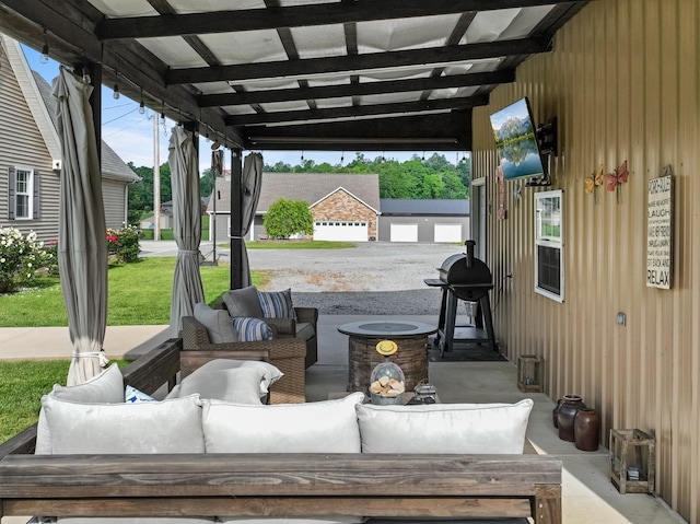 1383 Smith Chapel Rd, Shelbyville, TN 37160 - view of patio featuring an outdoor living space and a grill