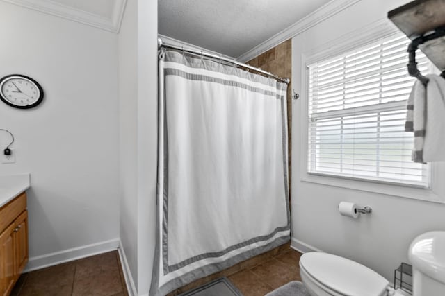 1383 Smith Chapel Rd, Shelbyville, TN 37160 - bathroom with toilet, tile patterned flooring, vanity, crown molding, and baseboards