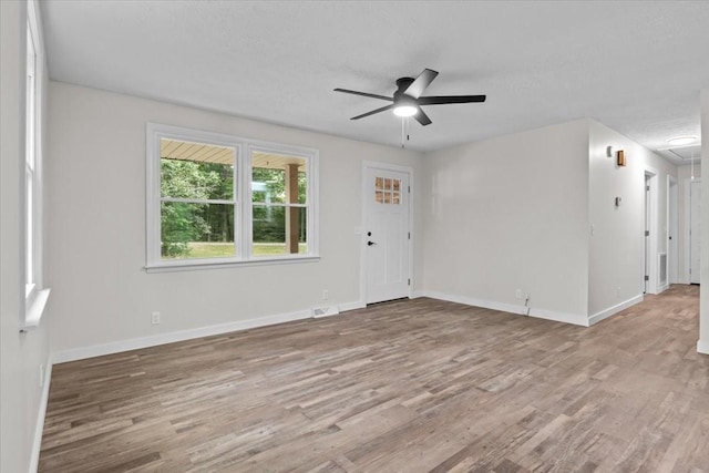 1079 Hillcrest Rd, Waverly, TN 37185 - entryway with wood finished floors, baseboards, and a ceiling fan
