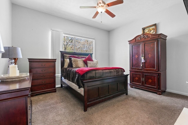 517 Eversholt Ct, Antioch, TN 37013 - carpeted bedroom featuring ceiling fan and baseboards