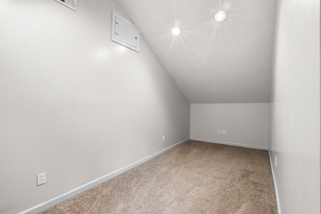 517 Eversholt Ct, Antioch, TN 37013 - bonus room featuring carpet, lofted ceiling, baseboards, and recessed lighting