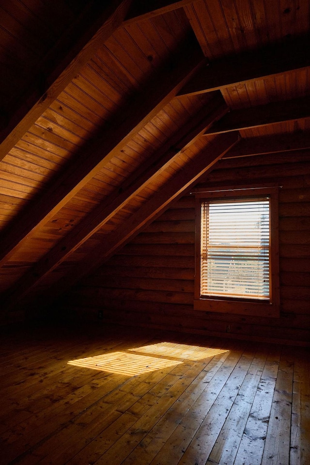 1794 Mosley Ferry Rd, Chapmansboro, TN 37035 - bonus room featuring lofted ceiling, wood ceiling, rustic walls, and wood-type flooring
