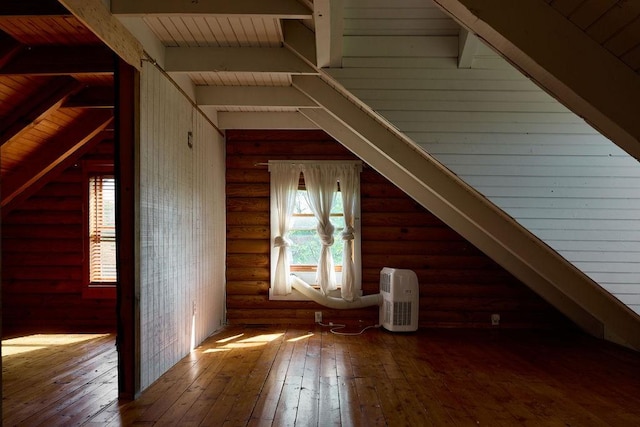 1794 Mosley Ferry Rd, Chapmansboro, TN 37035 - bonus room featuring hardwood / wood-style flooring, beamed ceiling, and rustic walls