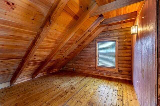 1794 Mosley Ferry Rd, Chapmansboro, TN 37035 - additional living space with hardwood / wood-style flooring and wooden ceiling