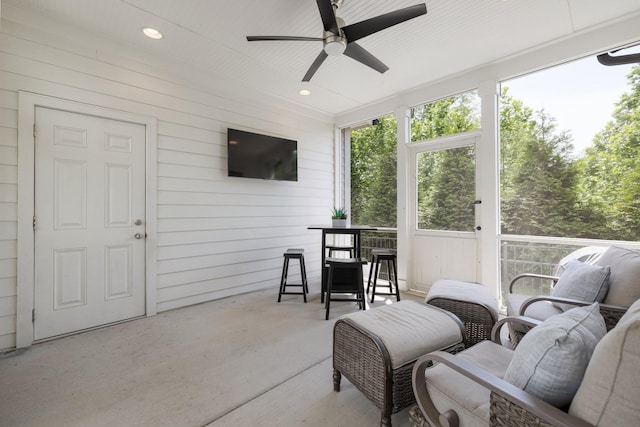 2060 Bushnell Farm Dr, Franklin, TN 37064 - sunroom with ceiling fan
