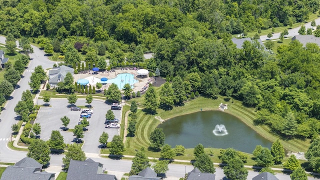 2060 Bushnell Farm Dr, Franklin, TN 37064 - aerial view of property and surrounding area with a nearby body of water and a pool