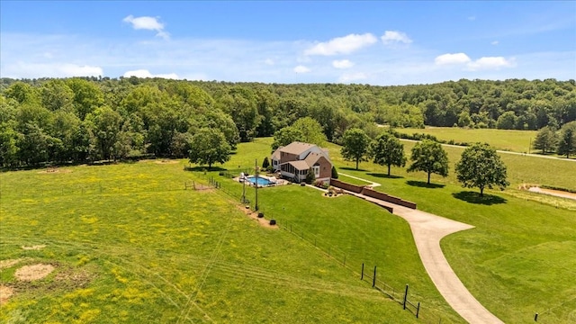 495 Baker Rd, Dickson, TN 37055 - aerial view of sparsely populated area featuring a heavily wooded area