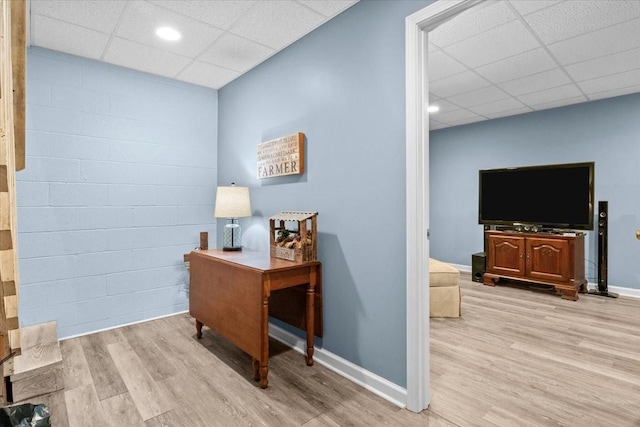 495 Baker Rd, Dickson, TN 37055 - office space featuring a drop ceiling, wood finished floors, and baseboards