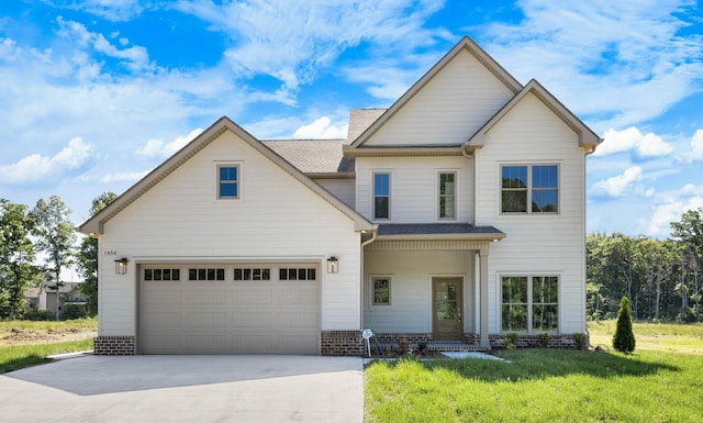 1456 Sango Commons Way, Clarksville, TN 37043 - view of front of house with concrete driveway, a front lawn, and roof with shingles